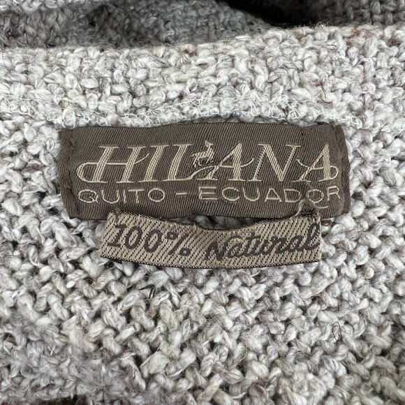 Vintage Wool Cotton Woven Knit Fringe Poncho Western Boho Hippie Sweater Shawl - Picture 5 of 6